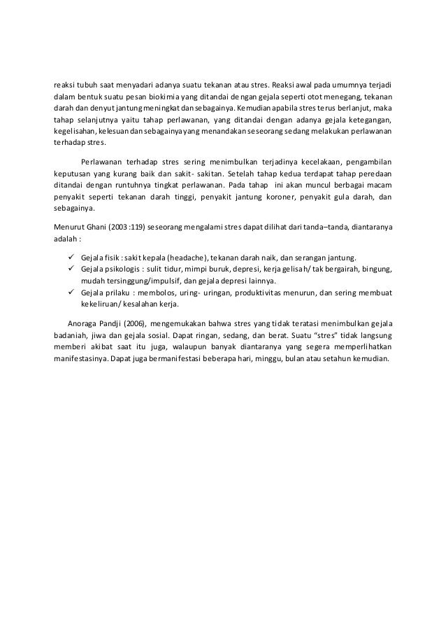 Laporan karya ilmiah stress pada mahasiswa