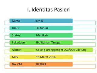 I. Identitas Pasien
 
