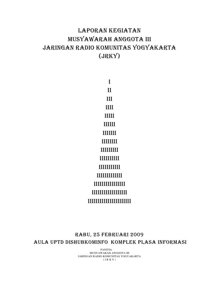 Laporan Kegiatan Musang Iii