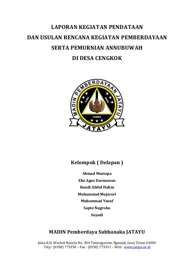 Laporan kegiatan observasi dan usulan rencana kegiatan 