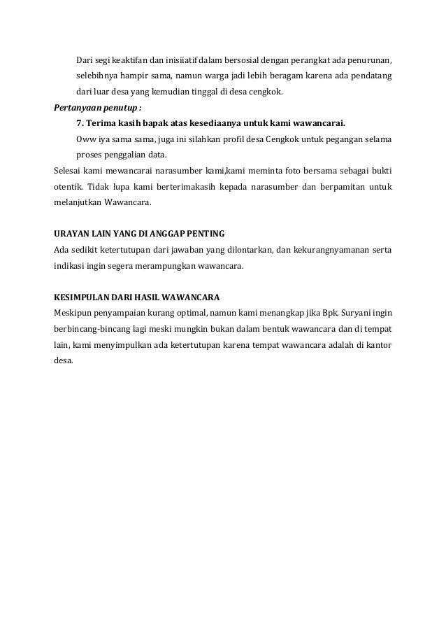 Ketahui Contoh Pertanyaan Wawancara Tentang Pemberdayaan