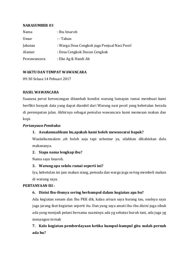 Contoh Surat Permohonan Wawancara Dengan Narasumber