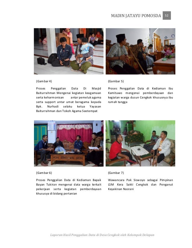 Laporan kegiatan observasi dan usulan rencana kegiatan 
