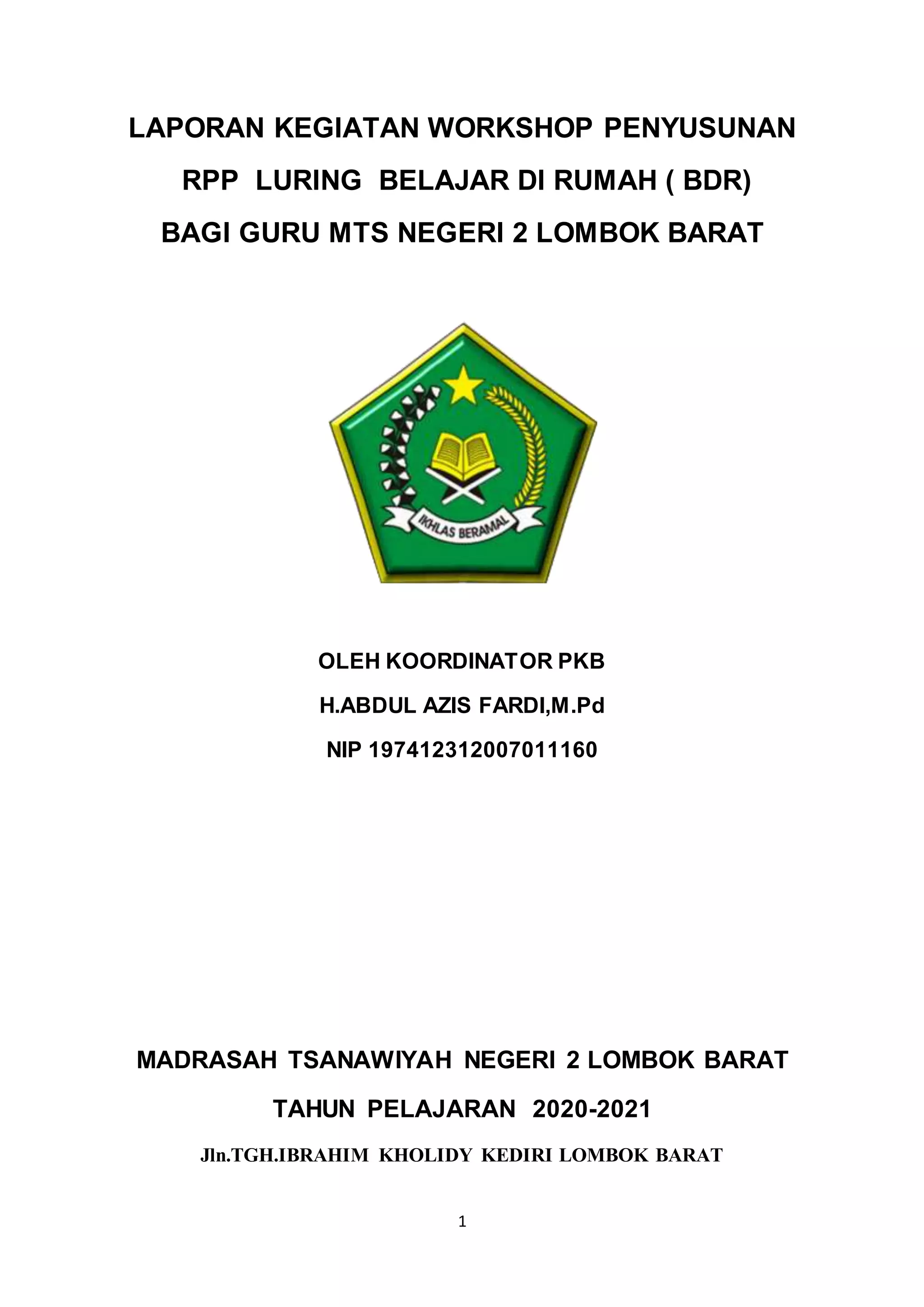 Ata Muhammad Rpp Laporan kegiatan pkb menyusun rpp bdr final | DOCX