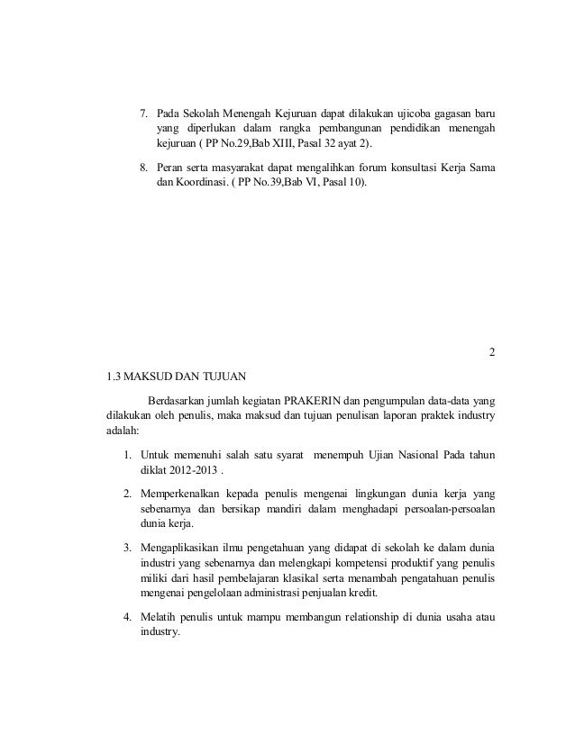 Laporan Kegiatan Praktek Kerja Industri
