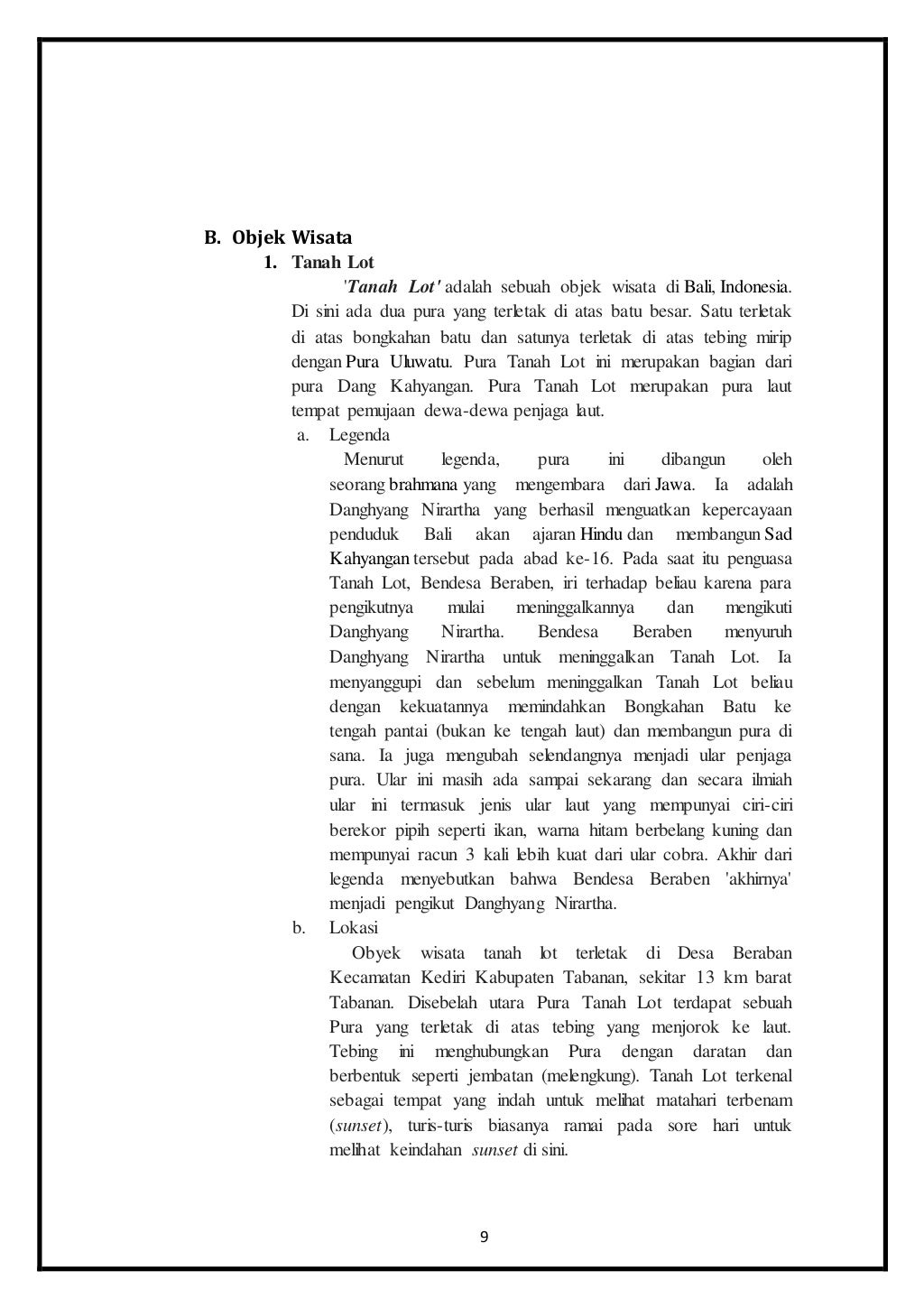 LAPORAN KEGIATAN STUDI WISATA KE BALI TAHUN 2016