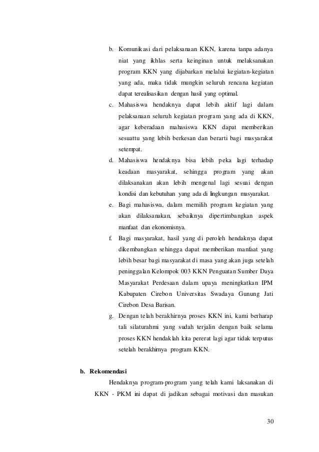 Laporan Kuliah Kerja Nyata Kkn