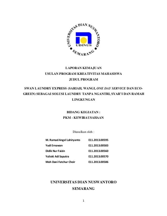 Laporan Kemajuan Swan Loundry
