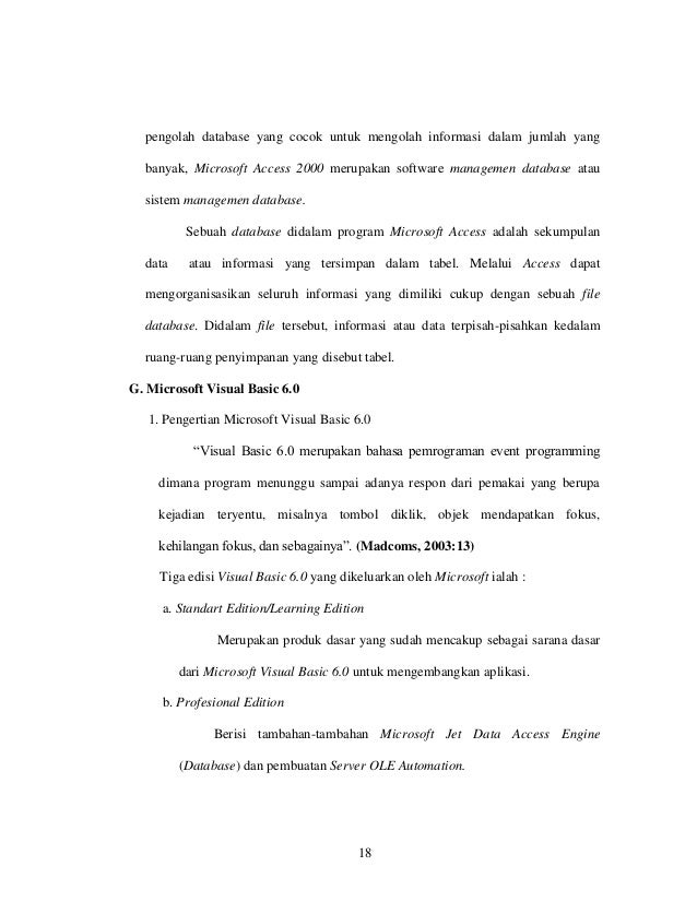 Laporan Kerja Paktek Aplikasi Penjualan Pada Cv Muda Mandiri Mengg