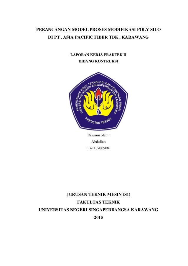 Contoh Laporan Kerja Praktek Teknik Mesin S1
