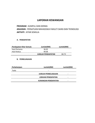 Laporan kewangan