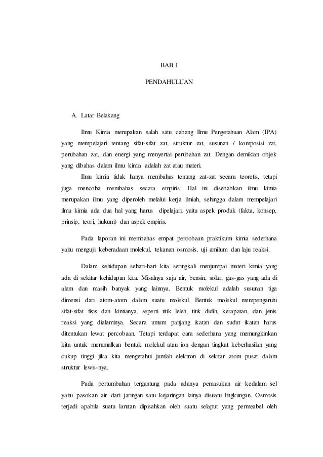 Praktikum Kimia Sederhana