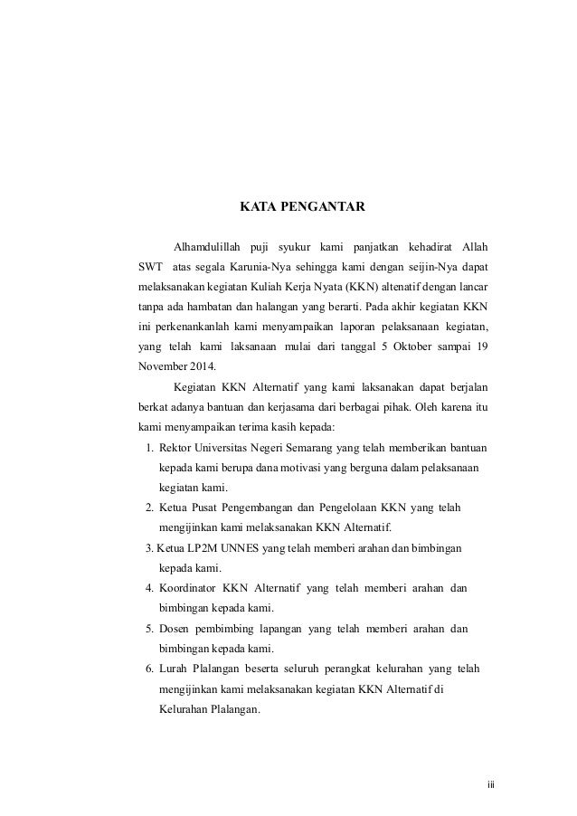 Laporan KKN Alternatif UNNES 2014