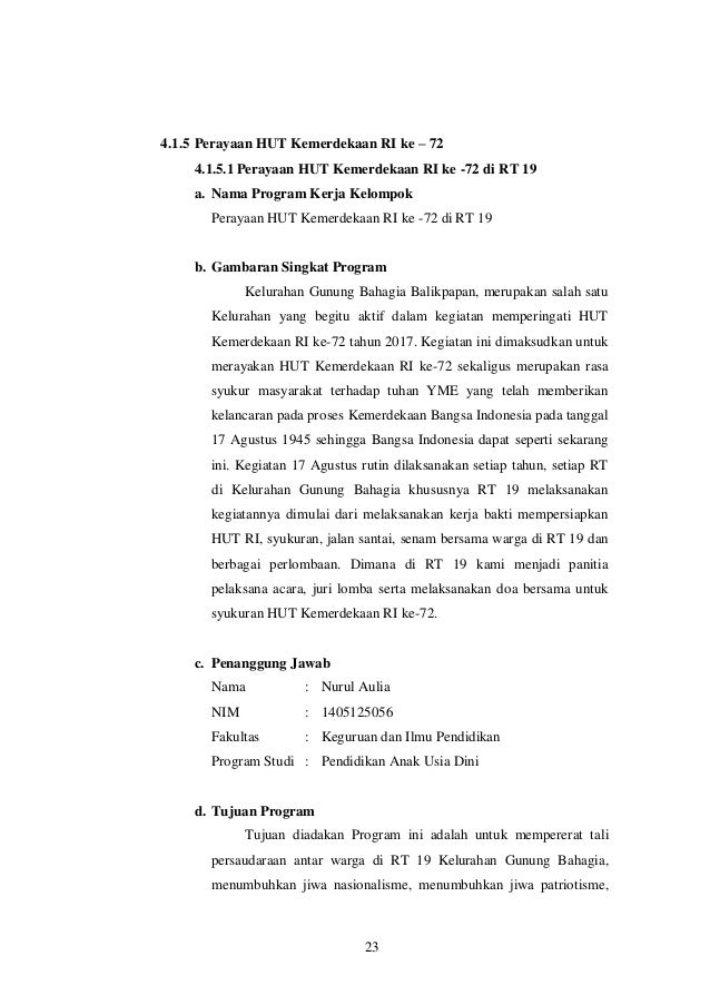 Laporan Kkn Universitas Mulawarman 43 Tahun 2017