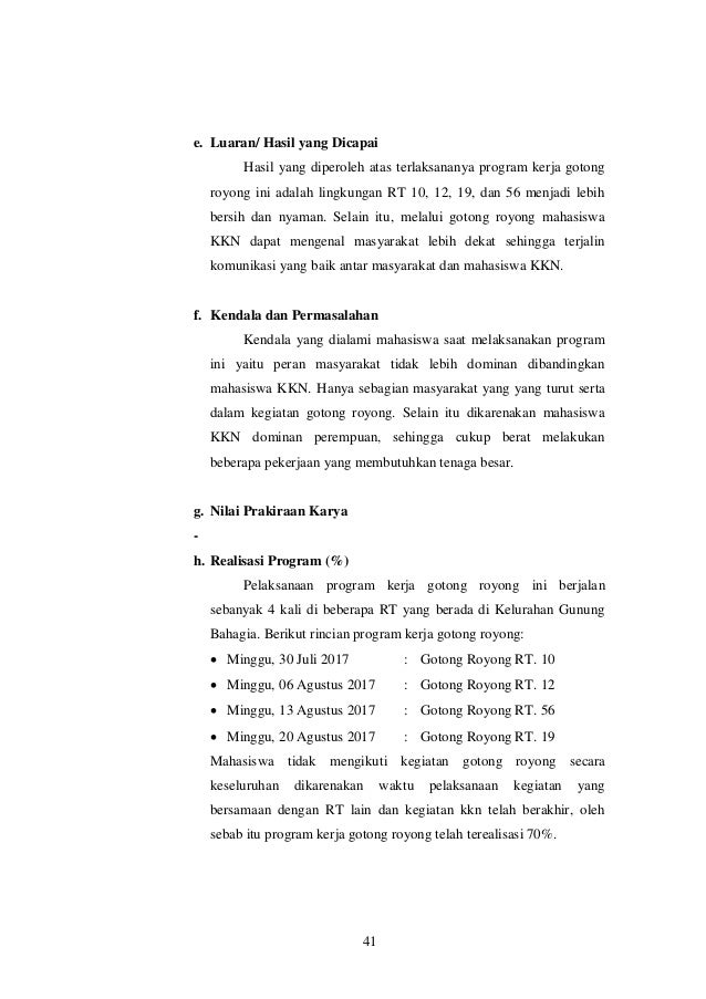 Laporan Kkn Universitas Mulawarman 43 Tahun 2017