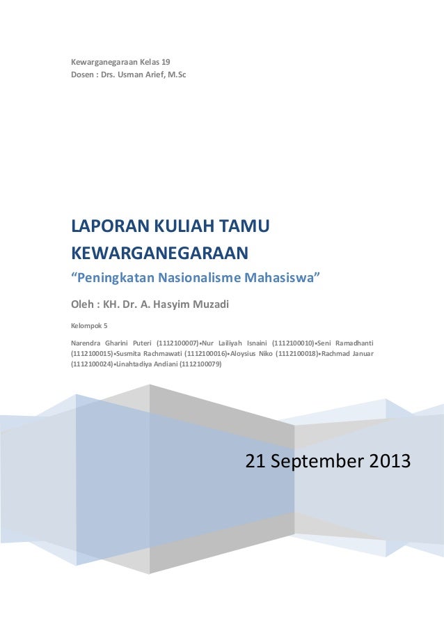 Laporan Kuliah Tamu Kewarganegaraan