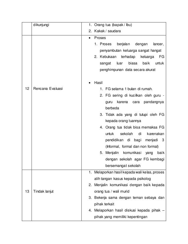 Laporan Kunjungan Rumah Bimbingan Dan Konseling