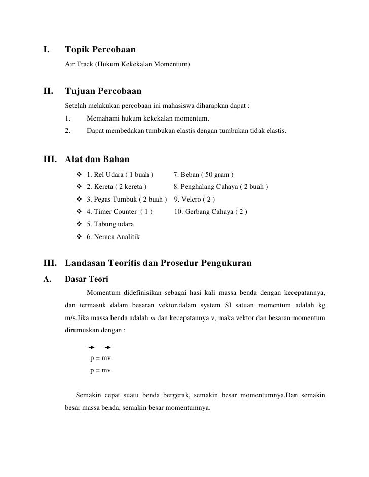 Laporan Lengkap Praktikum Air Track Laporan Lengkap Praktikum Air Track