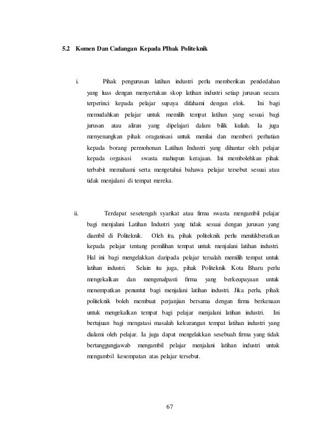 Laporan Latihan Industri