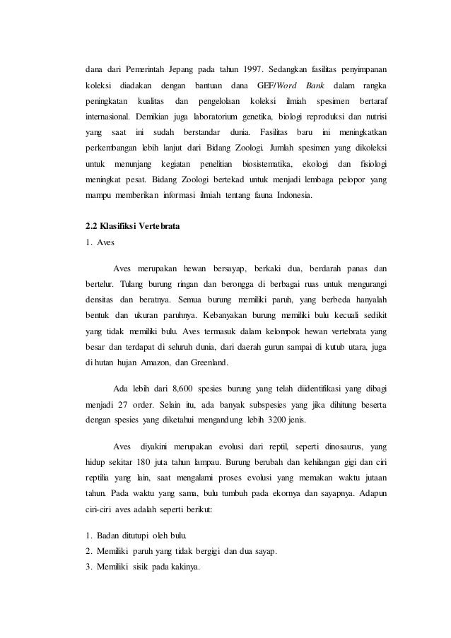 Laporan PKL Taksonomi Vertebrata