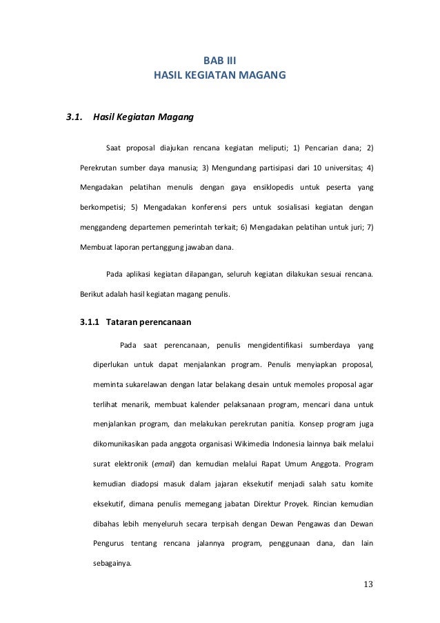 Membuat Proposal Magang | laporan magang wikimedia indonesia Membuat Proposal Magang | laporan magang wikimedia indonesia