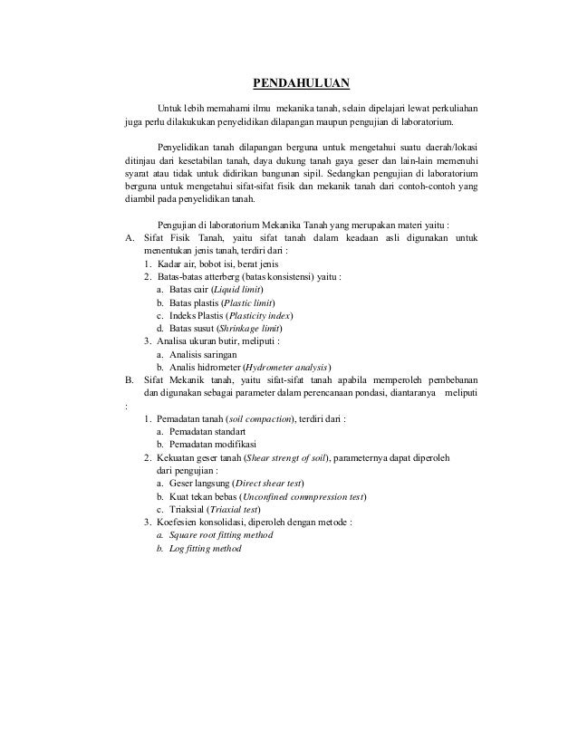 Penyelidikan Tanah Soil Investigation