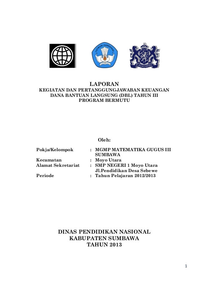 Laporan Mgmp Mat Gugus Iii Sumbawa Thn 2013