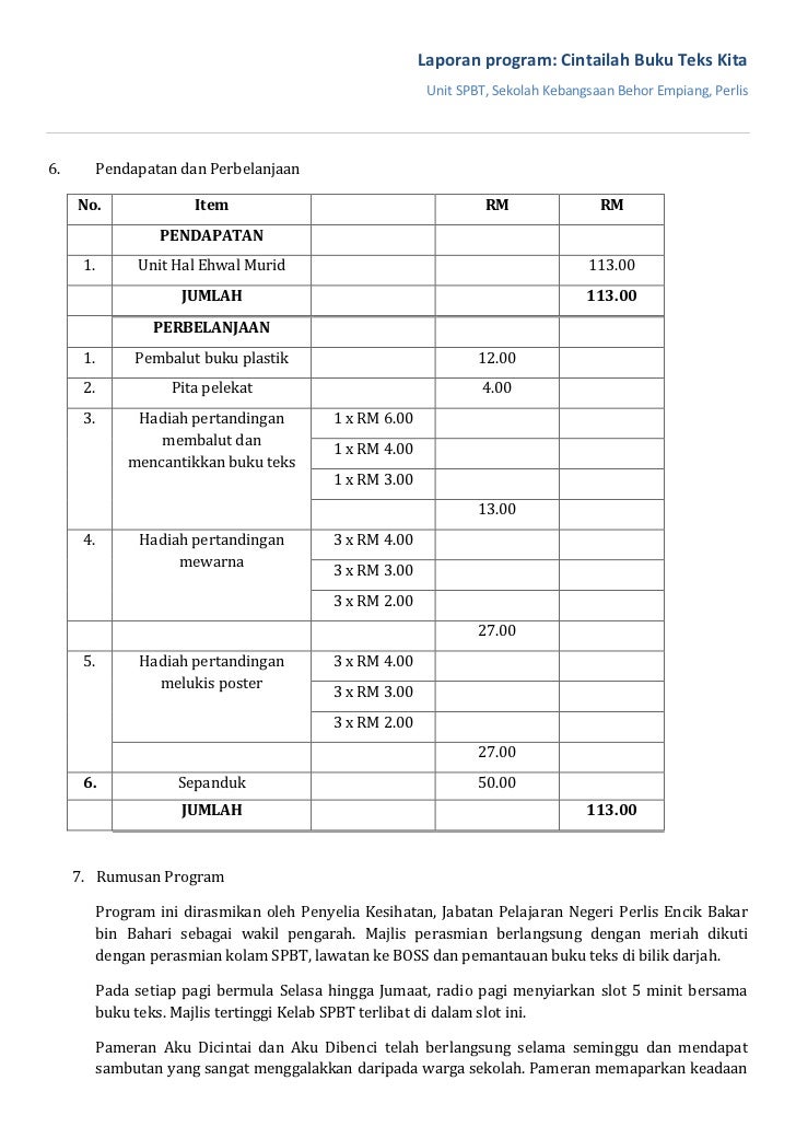 Contoh Buku Program Minggu Sains Dan Matematik - Tracy Notes