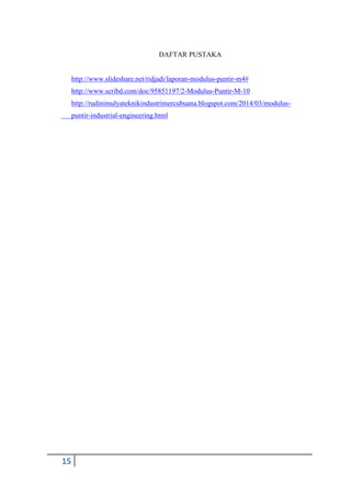 15
DAFTAR PUSTAKA
http://www.slideshare.net/ridjadi/laporan-modulus-puntir-m4#
http://www.scribd.com/doc/95851197/2-Modulus-Puntir-M-10
http://rudinimulyateknikindustrimercubuana.blogspot.com/2014/03/modulus-
puntir-industrial-engineering.html
 