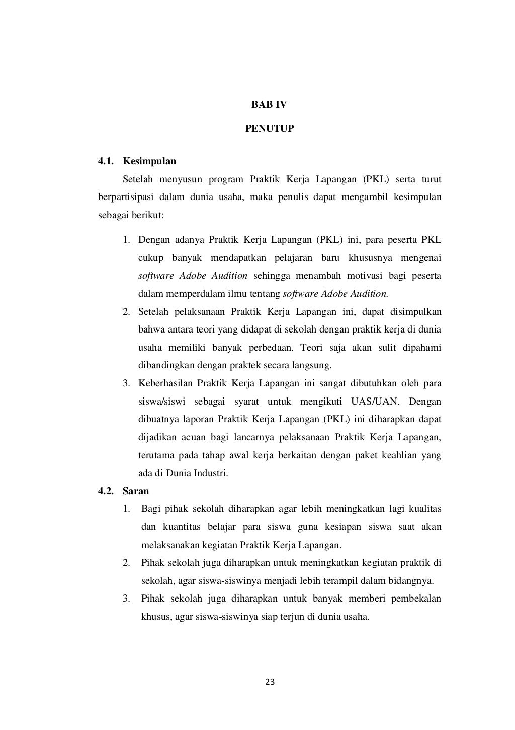 Contoh Laporan Prakerin Multimedia Lengkap