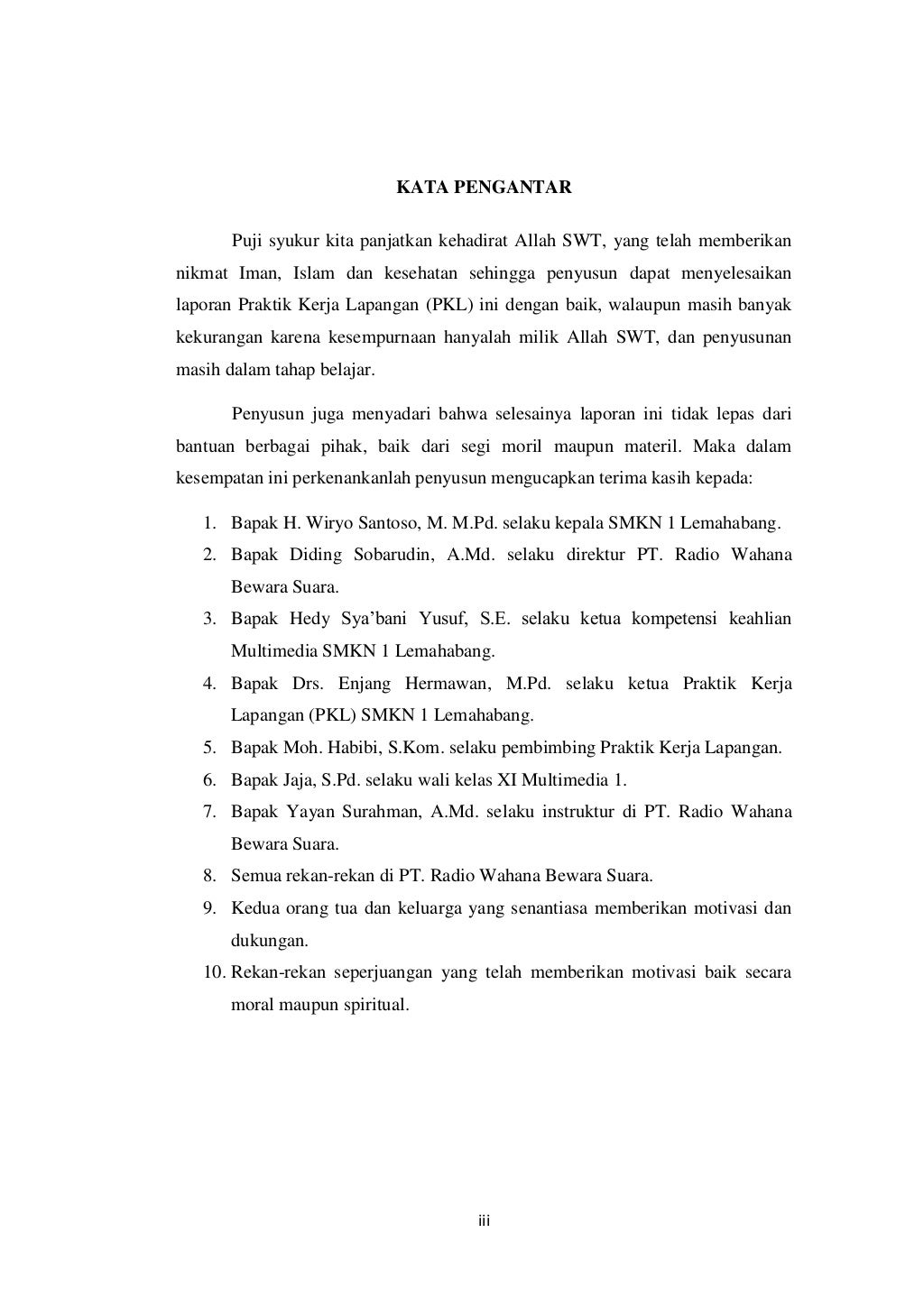 Contoh Laporan Prakerin SMK Multimedia