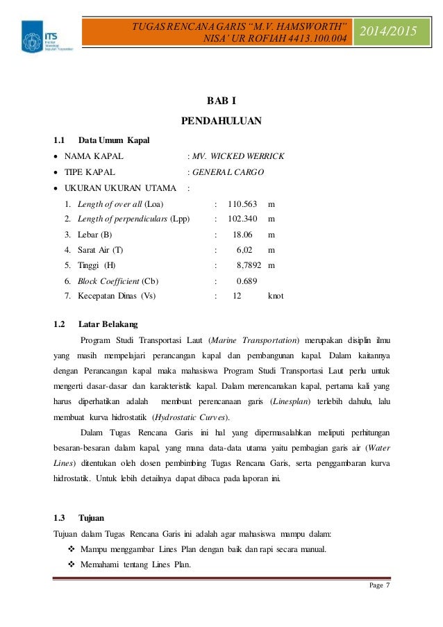 Laporan Tugas Rencana Garis