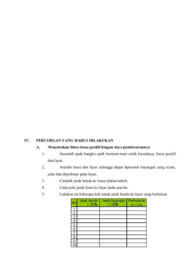 Laporan Rumus Rumus Lensa O1
