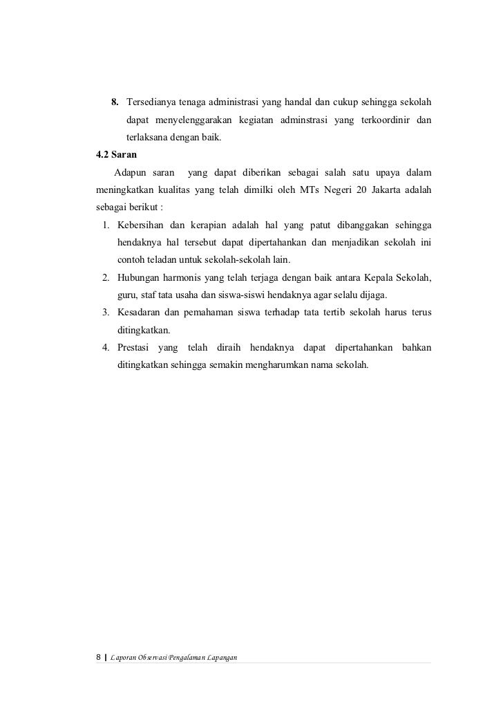 Laporan Observasi Ppl