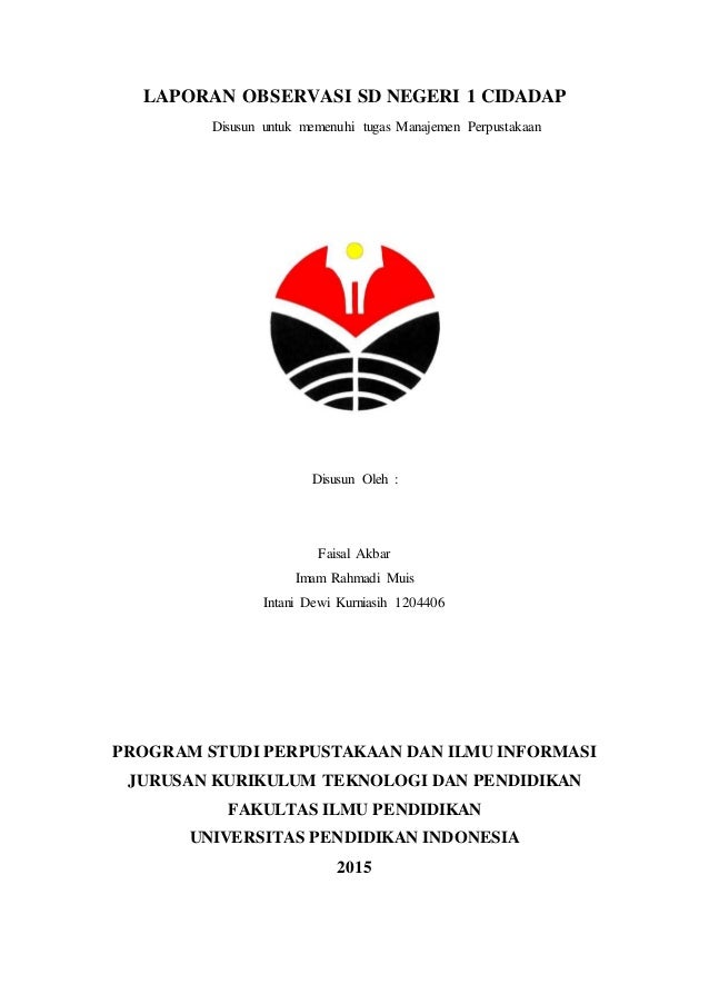 Laporan Observasi Sd Negeri 1 Cidadap
