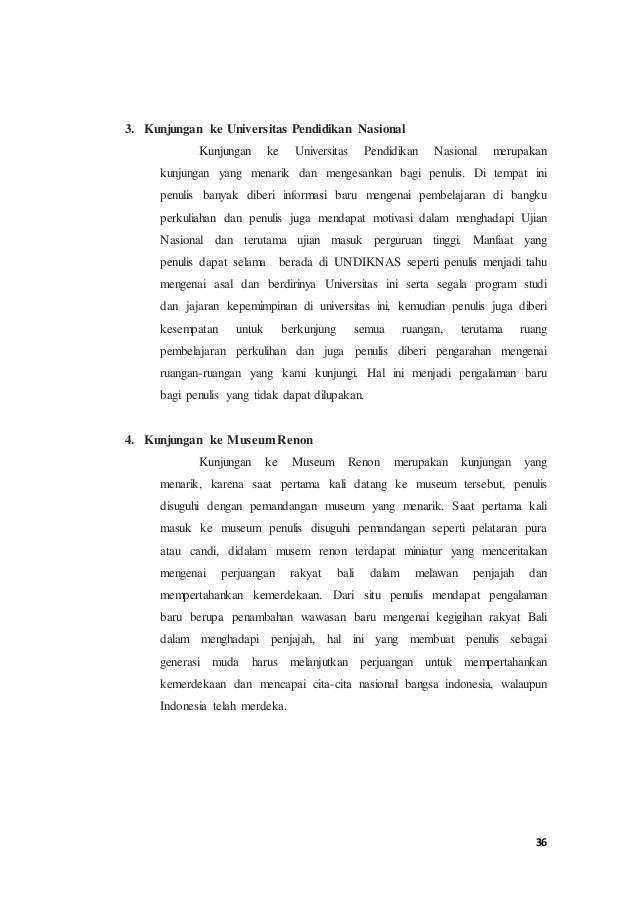 Laporan Observasi Studi Tour Bali