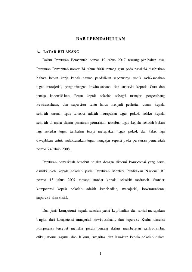 Contoh Penyusunan Laporan Singkat Praktik Baik Kepala Sekolah