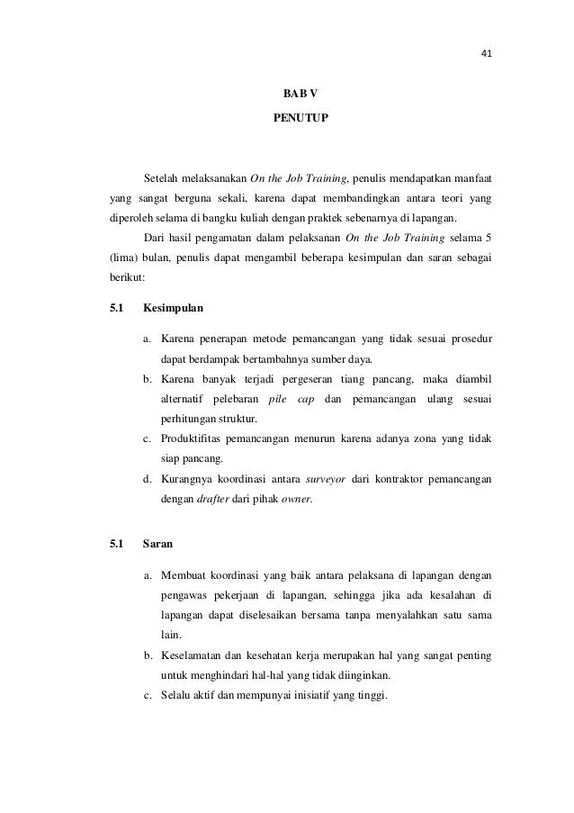 Laporan On the Job Training (OJT)