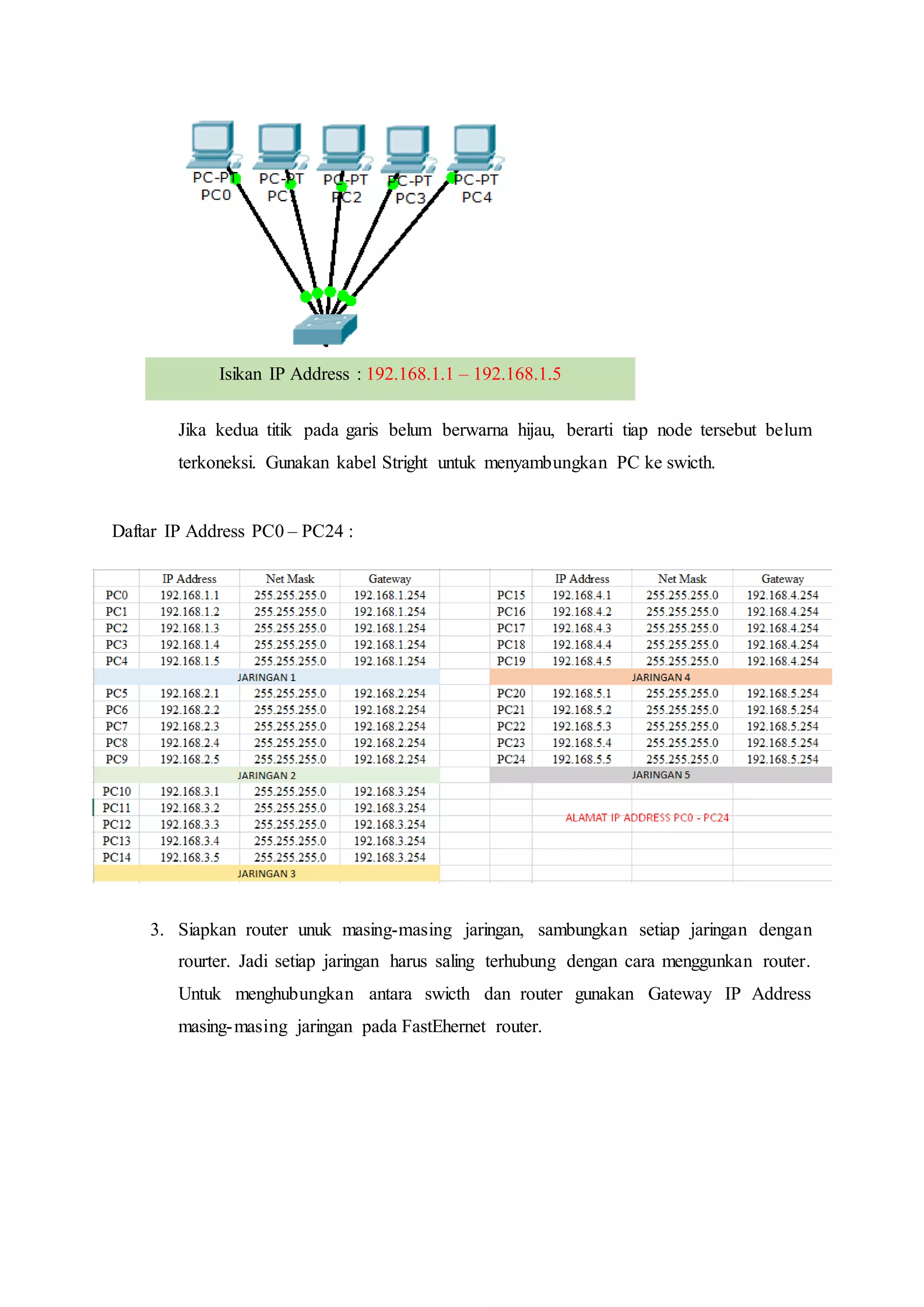 Membangun sebuah jaringan Server to Client | PDF