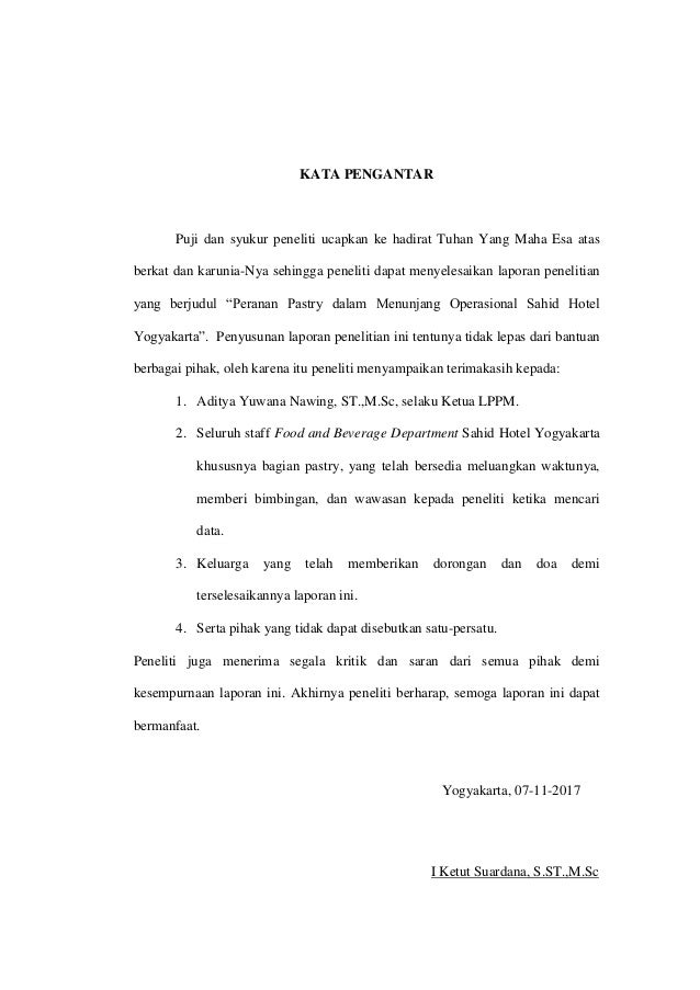 Peranan Pastry Dalam Menunjang Operasional Sahid Hotel Yogyakarta