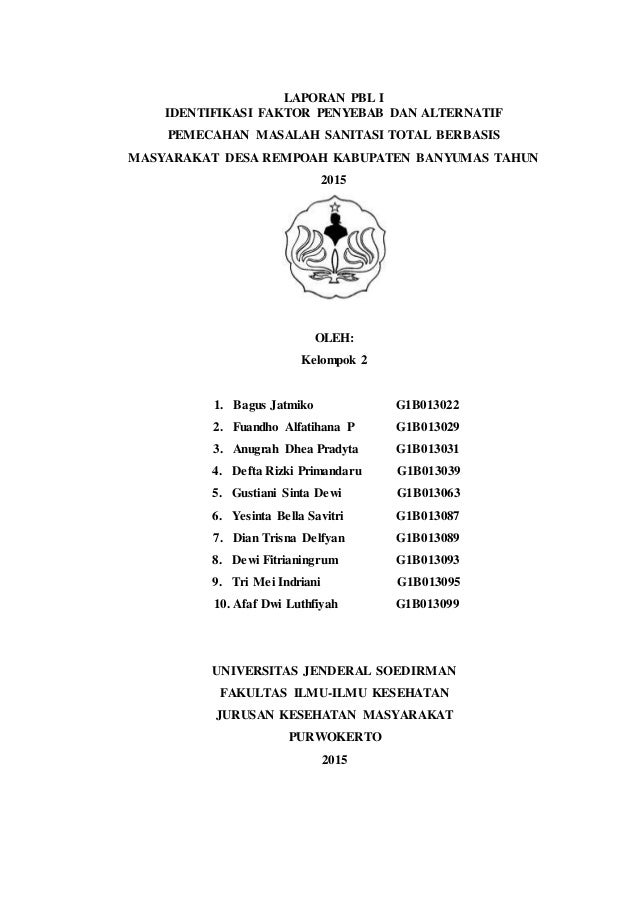 Laporan Pbl I Desa Rempoah Kecamatan Baturraden Kabupaten Banyumas 20