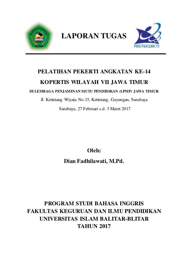 Laporan Pekerti Dian Fadhilawati Universitas Islam Balitar Laporan Pekerti Dian Fadhilawati Universitas Islam Balitar
