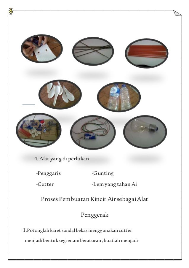 Prakarya Laporan Pembuatan Kincir Air