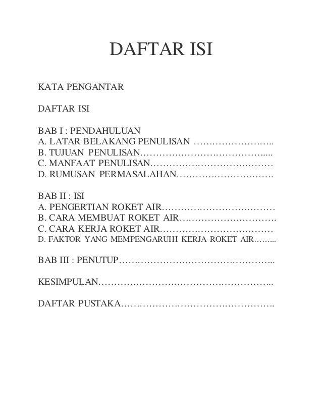 LAPORAN PEMBUATAN ROKET SEDERHANA