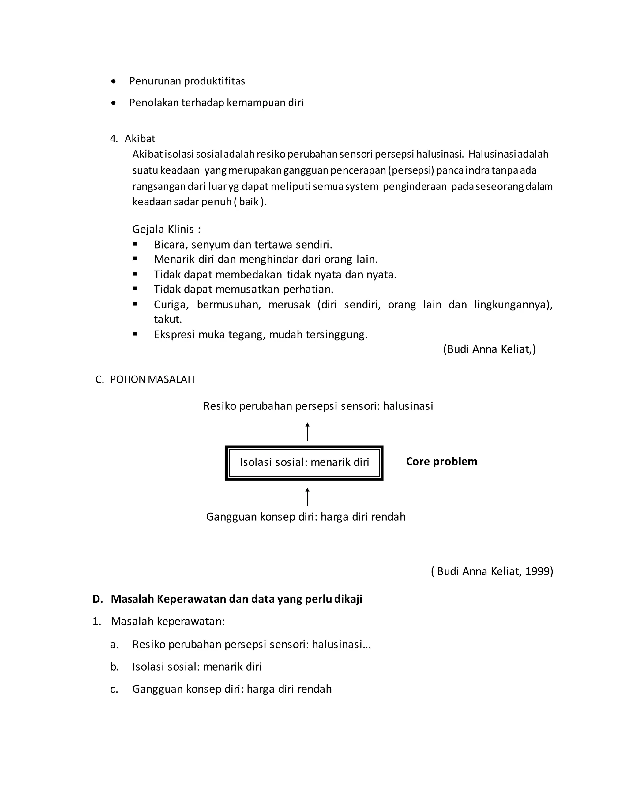 Laporan Pendahuluan Jiwa - Isolasi Sosial | DOCX