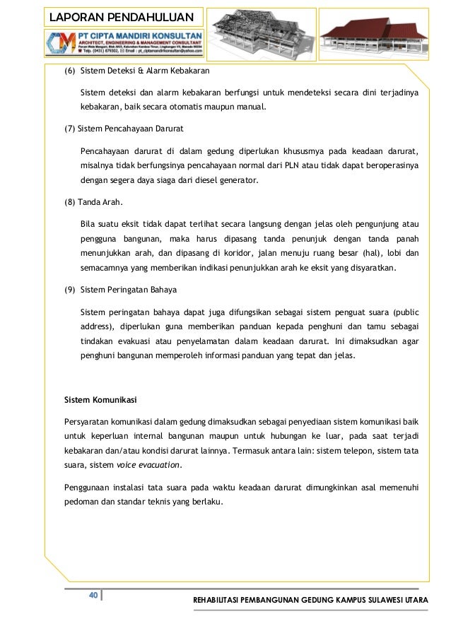 Laporan Pendahuluan Konsep Perencanaan Bangunan