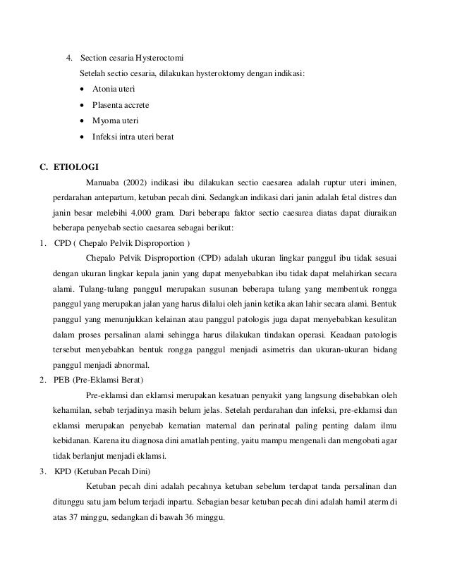 Laporan Pendahuluan Sc Sectio Caesaria