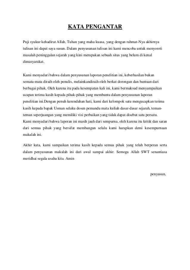 Laporan Penelitian Sejarah