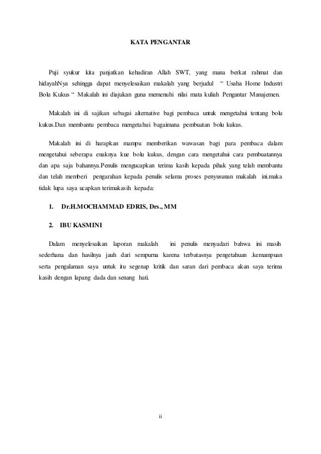 Laporan Penelitian Home Industri Bolu Kukus