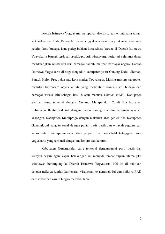 Laporan Penelitian Pengaruh Daya Tarik Dan Fasilitas Wisata Terhadap